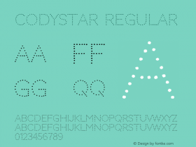 Codystar Version 1.0 Font Sample