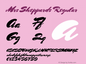 MrsSheppards Version 1.0 Font Sample