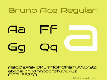 BrunoAce Version 1.0 Font Sample