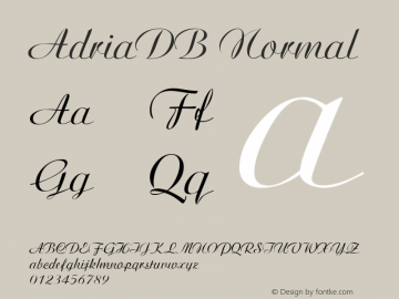 AdriaDB Normal Altsys Fontographer 4.0.3 7.9.1994图片样张