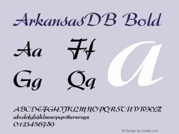 ArkansasDB Bold Altsys Fontographer 4.0.3 7.9.1994图片样张
