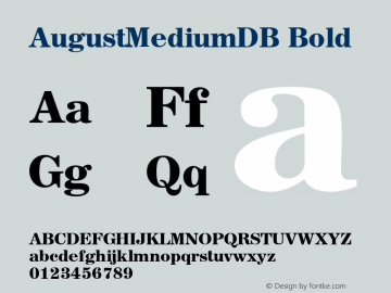 AugustMediumDB Bold Altsys Fontographer 4.0.3 7.9.1994图片样张