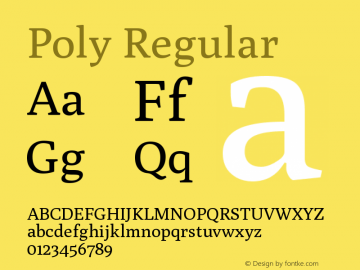 Poly Version 1.0 Font Sample
