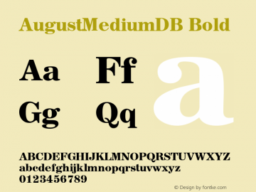 AugustMediumDB Bold Altsys Fontographer 4.0.3 7.9.1994图片样张
