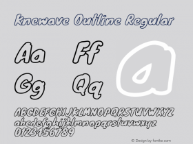 KnewaveOutline Version 1.0 Font Sample