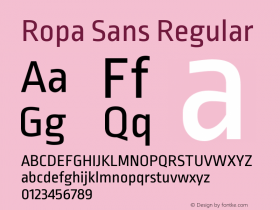 RopaSans Version 1.0图片样张