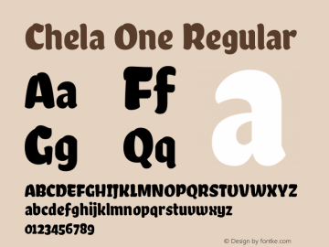 ChelaOne Version 1.0 Font Sample