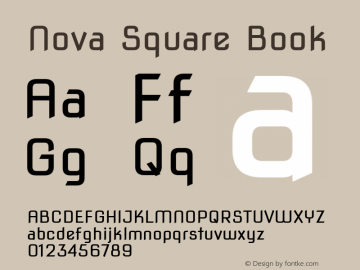 NovaSquare Version 1.0 Font Sample