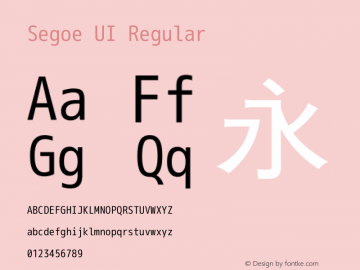 SegoeUI Version 5.11 Font Sample