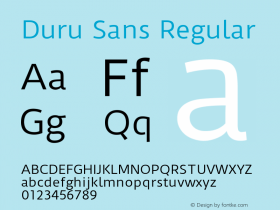 DuruSans Version 1.0 Font Sample