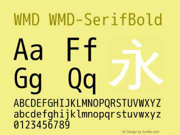 WMD-SerifBold Version 1.000 Font Sample