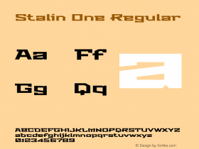 StalinOne Version 1.0 Font Sample