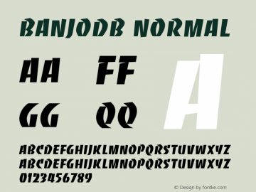 BanjoDB Normal Altsys Fontographer 4.0.3 8.9.1994 Font Sample