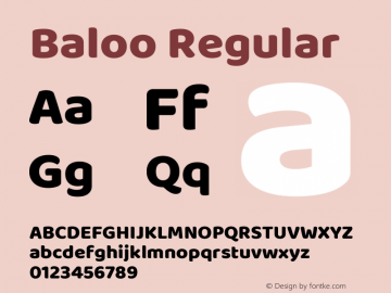 Baloo Version 1.0 Font Sample