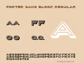 PorterSansBlock Version 1.0 Font Sample