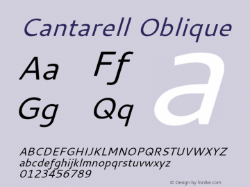 Cantarell Version 1.0 Font Sample