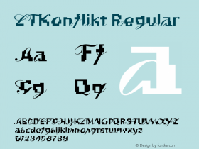 LTKonflikt Regular 08.09.1997 Font Sample