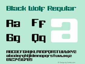 Black Wolf Regular v2.0 - 7/20/10 Font Sample