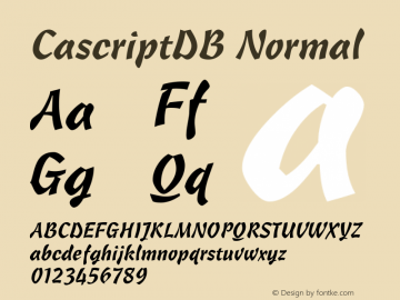 CascriptDB Normal Altsys Fontographer 4.0.3 8.9.1994图片样张