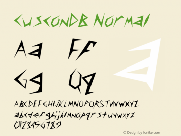 CusconDB Normal Altsys Fontographer 4.0.3 8.9.1994 Font Sample