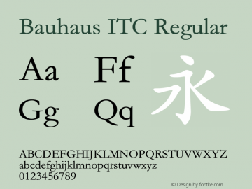 Bauhaus ITC Version 1.20 August 6, 2017图片样张