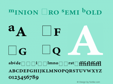 Minion Pro Semi Bold 001.000图片样张