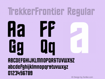 TrekkerFrontier Regular Media Graphics International: Publisher's Paradise (TM) October 1994 Font Sample