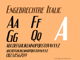 Engebrechtre Italic OTF 3.000;PS 001.001;Core 1.0.29 Font Sample