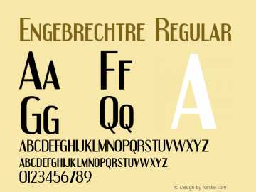 Engebrechtre Regular OTF 3.000;PS 001.001;Core 1.0.29图片样张