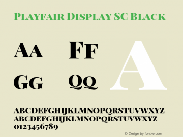 Playfair Display SC Black Version 1.003;PS 001.003;hotconv 1.0.70;makeotf.lib2.5.58329 Font Sample