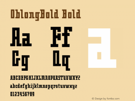 OblongBold Bold Altsys Fontographer 3.5  1/28/93 Font Sample