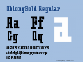 OblongBold Regular 001.001 Font Sample