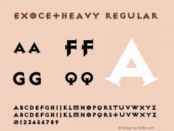 ExocetHeavy Regular Version 1.00 Font Sample