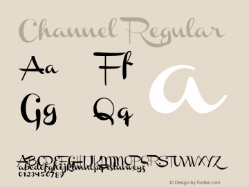 Channel Regular Version 001.000 Font Sample