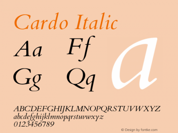 Cardo Italic 图片样张