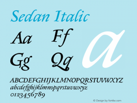 Sedan Italic 图片样张