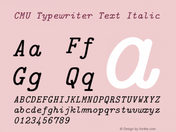 CMU Typewriter Text Italic 图片样张