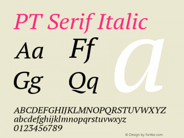 PTSerif Version 1.0图片样张