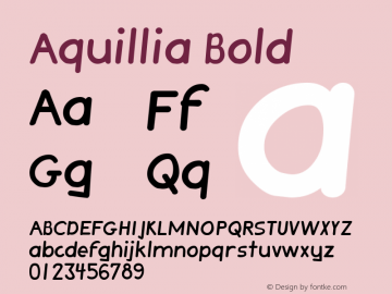 Aquillia Bold Altsys Metamorphosis:7/10/92 Font Sample