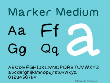 Marker Medium Version 001.000 Font Sample