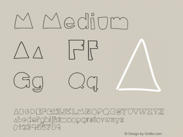 M Medium Version 001.000 Font Sample