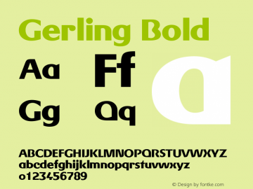 Gerling Bold Version 1.0 20-10-2002图片样张