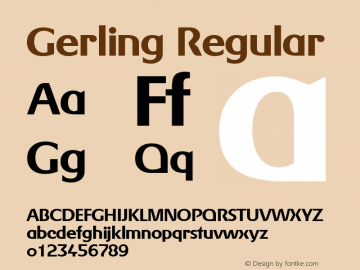 Gerling Regular 1.0 Sat May 15 15:02:57 1999图片样张