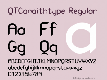QTCanaithtype Regular QualiType TrueType font  9/18/92 Font Sample