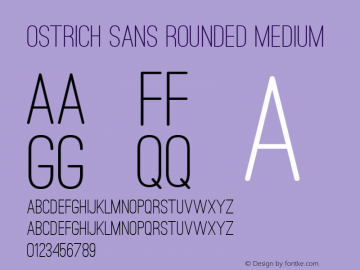 Ostrich Sans Rounded Medium 图片样张