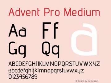 Advent Pro Medium 图片样张