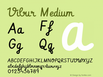 Vibur Medium  Font Sample