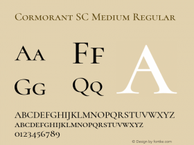 CormorantSCMedium Version 1.0 Font Sample