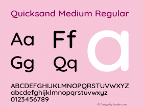 QuicksandMedium Version 1.0图片样张