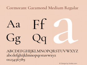 CormorantGaramondMedium Version 1.0图片样张